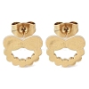 PVD Vacuum Plating 304 Stainless Steel Stud Earrings for Women EJEW-A048-18G-1
