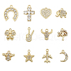 CHGCRAFT 48Pcs 12 Styles Rack Plating Alloy Pendants FIND-CA0007-29-1