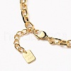 Brass Cable Chain Bracelets BJEW-H537-13G-2