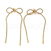 Bowknot 304 Stainless Steel Earrings for Women EJEW-U003-23G-1