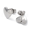 Non-Tarnish 304 Stainless Steel Heart Ear Studs for Women EJEW-P234-19P-2