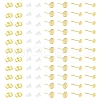 304 Stainless Steel Stud Earring Findings STAS-YW0001-88B-1