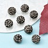 Polymer Clay Rhinestone Beads RB-C1438-10mm-A12-4