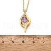 Brass Micro Pave Cubic Zirconia Pendant Neckalces for Women NJEW-S448-03G-5