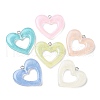 Translucent Resin Hollow Pendants RESI-A025-10-1