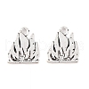 Flame Tibetan Style Alloy Pendants TIBEP-S295-40AS-RS-1