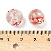 Luminous Handmade Enamel Gold Sand Glass Beads Strands LAMP-U004-08-6