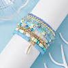 8Pcs 8 Style Natural Malaysia Jade & Pearl & Synthetic Hematite Beaded Stretch Bracelets Set BJEW-JB09733-3