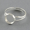 Adjustable Brass Pad Ring Settings MAK-S016-12mm-JN001S-1
