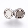 Tarnish Resistant 304 Stainless Steel Magnetic Clasps with Loops STAS-K006-6mm-04C-3