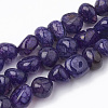 Dyed Natural Dragon Veins Agate Beads Strands G-T098-11A-1