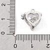 Brass Micro Pave Cubic Zirconia Pendants KK-K371-40B-P-3