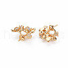 Brass Micro Pave Clear Cubic Zirconia Peg Bails Pendants KK-S364-013-2