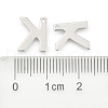Tarnish Resistant 304 Stainless Steel Letter Charms X-STAS-O072-K-3