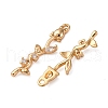 Brass Micro Pave Clear Cubic Zirconia Pendants KK-Z112-43G-2