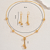 Alloy Hollow Round Beads Tassel Earrings & Necklaces Sets for Women DR9458-2