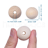 Natural Unfinished Wood Beads WOOD-Q008-25mm-LF-2