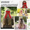 CRASPIRE Big Bowknot Polyester Alligator Hair Clips AJEW-CP0008-42B-03-6