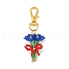 Bouquet Handmade Glass Seed Beaded & Acrylic Pendants Decorations HJEW-MZ00269-02-2