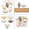 5 Colors Adjustable Alloy Chain Buckles PALLOY-TA0001-91-RS-14
