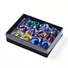 Handmade Lampwork Wide Band Rings RJEW-Q150-M02-B-2
