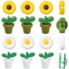 20Pcs 4 Styles Food Grade Eco-Friendly Silicone Focal Beads SIL-YW0001-18-1