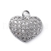 Brass Micro Pave Cubic Zirconia Pendants ZIRC-G157-05P-1