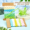 Gorgecraft 4 Cards 2 Styles  Polyester Wavy Fringe Trim Ribbon DIY-GF0009-48D-6
