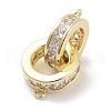 Brass Micro Pave Clear Cubic Zirconia Pendants X-ZIRC-L104-008G-2