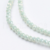 Electroplate Glass Beads Strands GLAA-F078-FR12-3