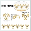 SUNNYCLUE 70Pcs Hollow Acrylic Beads Caps DIY-SC0025-77B-2