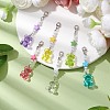 Transparent Acrylic Bear Star Pendant Decoraton HJEW-JM02025-2