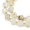 Natural Dendritic Agate Beads Strands G-I376-B11-01-3