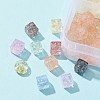 155Pcs 10 Style Transparent Crackle Glass Beads GLAA-FS0001-47-2