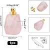  Natural Rose Quartz Perfume Bottle Pendant G-NB0003-58C-3
