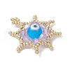 Glass Seed Beaded Star Pendants PALLOY-MZ00624-02-3