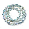 Electroplate Glass Beads Strands EGLA-B010-01A-FR02-3