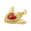 Brass Micro Pave Cubic Zirconia Pendants KK-P303-15B-G-2