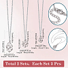 SUNNYCLUE 2 Sets 304 Stainless Steel Macrame Pouch Empty Stone Holder for Pendant Necklaces Making NJEW-SC0001-29-2