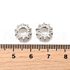 Brass Micro Pave Clear Cubic Zirconia Beads KK-K300-02D-P-2