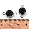 Glass Connector Charms GLAA-G018-P13-3