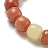 Natrual Bodhi Wood Beads Stretch Bracelet for Women BJEW-C077-02-2