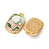 304 Stainless Steel Enamel Pendants STAS-U061-45G-2