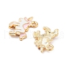 Light Gold Plated Alloy Enamel Pendants ENAM-M219-08KCG-01-2