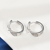 Brass Clear Cubic Zirconia Hoop Earrings EJEW-Q016-01P-4