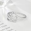 Flower 925 Sterling Silver Finger Rings FS-WG1E6A3-02-3