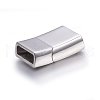 Tarnish Resistant 304 Stainless Steel Magnetic Clasps with Glue-in Ends STAS-E440-49P-2