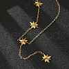 304 Stainless Steel Star Pendant Y Necklaces for Women NJEW-Q026-01G-3