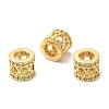 Rack Plating Brass Cubic Zirconia European Beads KK-R147-08G-1