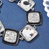 304 Stainless Steel Square Link Bracelets for Women BJEW-Z104-01P-2